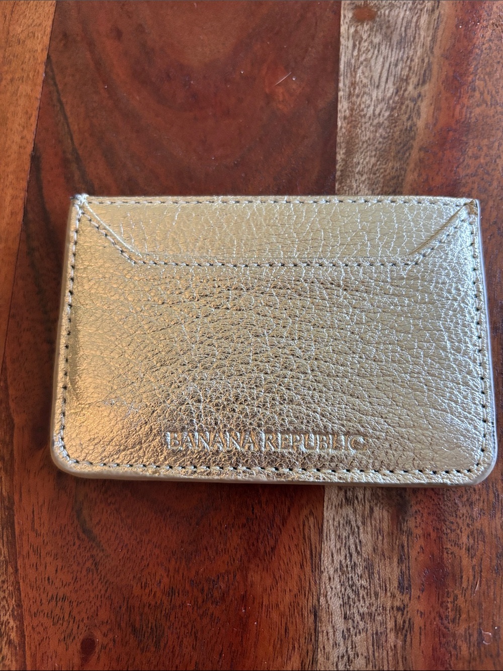 Banana Republic Gold Metallic Card Sleeve